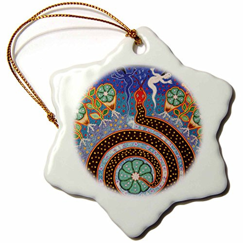 3dRose orn_92754_1 Folk Art Huichol Art Santa Fe New Mexico Julien McRoberts Snowflake Decorative Hanging Ornament, Porcelain, 3-Inch 3dRose orn_92754_1 Folk Art Huichol Art Santa Fe New Mexico Julien McRoberts Snowflake Decorative Hanging Ornament, Porcelain, 3-Inch