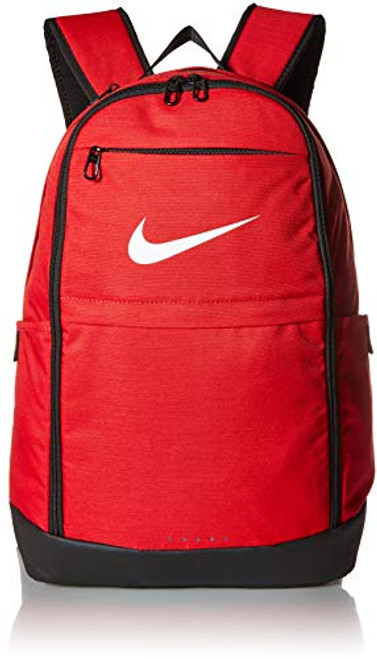 Nike Brasilia Training Backpack, Extra Large Backpack Built for Secure Storage with a Durable Design, University Red/Black/White