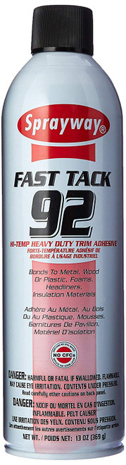Sprayway SW092 Fast Tack 92 HI-Temp Heavy Duty Trim Adhesive, 13 oz
