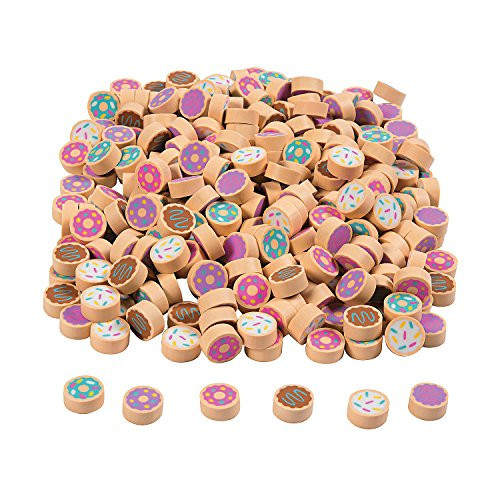 Fun Express Mini Doughnut Eraser Assortment - 300 Pieces