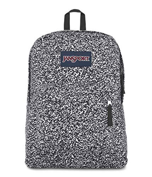 JanSport Superbreak Backpack - Lightweight School Pack, Black Noise