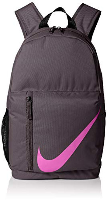 Nike Kids' Elemental Backpack, Kids' Backpack with Comfort and Secure Storage, Thunder Grey/Active Fuchsia
