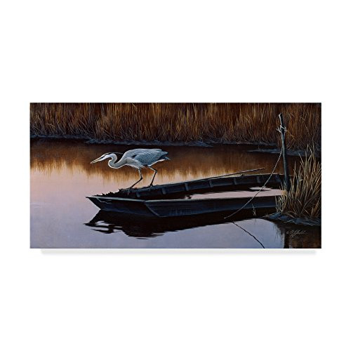 Vantage Point Great Blue Heron by Wilhelm Goebel, 12x24-Inch