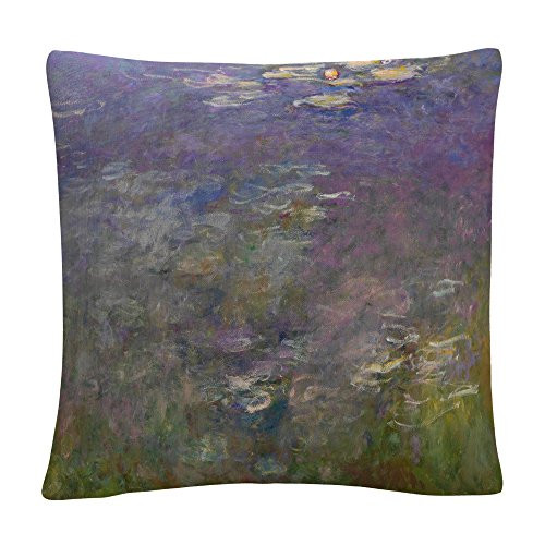 Trademark Fine Art AA00628-PIL1616 Monet 'Water Lillies 2' 16" X 16" Decorative Throw Pillow, Multicolor
