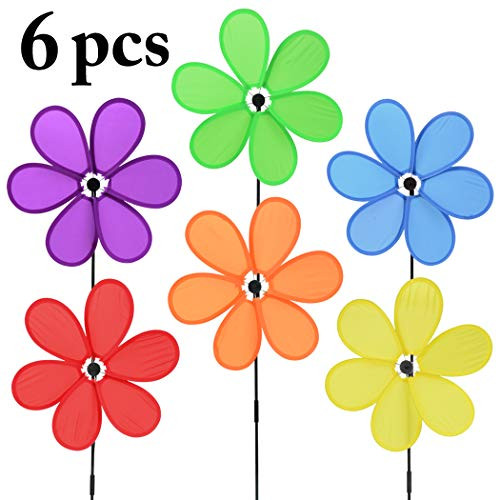 B bangcool Wind Spinners Sunflower Lawn Pinwheels Windmill Party Pinwheel Wind Spinner for Patio Lawn & Garden (Pattern 1)