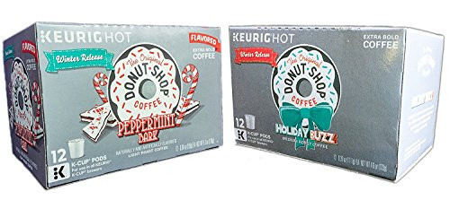 The Original Donut Shop Coffee Holiday Buzz and Peppermint Bark K-Cups Bundle (2-12 Count Boxes) The Original Donut Shop Coffee Holiday Buzz and Peppermint Bark K-Cups Bundle (2-12 Count Boxes)