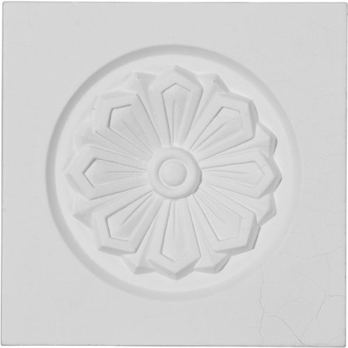 Ekena Millwork PB04X04X01EM-CASE-2 W x 4 1/8" H x 1" P Emery (2-Pack) Plinth Block 4 1/8" W x 4 1/8" H x, Primed White