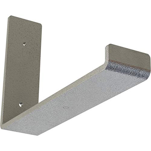Ekena Millwork BKTM02X10X06HSHSV Steel Bracket, 2"W x 10"D x 6 1/2"H, Hammered Silver
