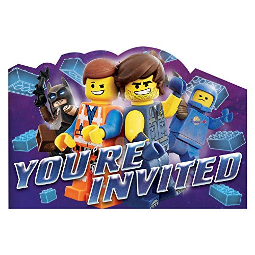 Amscan The Lego Movie 2 Postcard Invitations Childrens Party Supplies