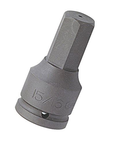 Genius Tools 869836 1" Dr. 1-1/8" Hex Impact Bit Socket, 98Mml (Cr-Mo)