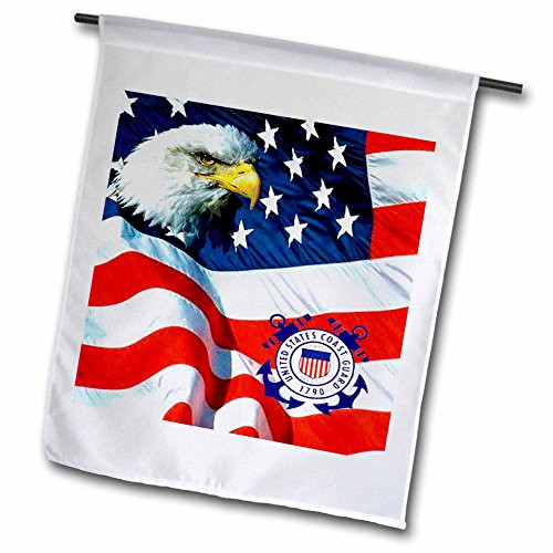 3dRose fl_982_1 US Coast Guard Garden Flag, 12 by 18-Inch