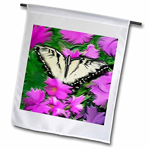 3dRose fl_3966_1 Butterfly, Garden Flag, 12 by 18-Inch
