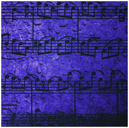 3dRose fl_5878_1 Musical Interlude in Purple Blue, Garden Flag, 12 by 18-Inch