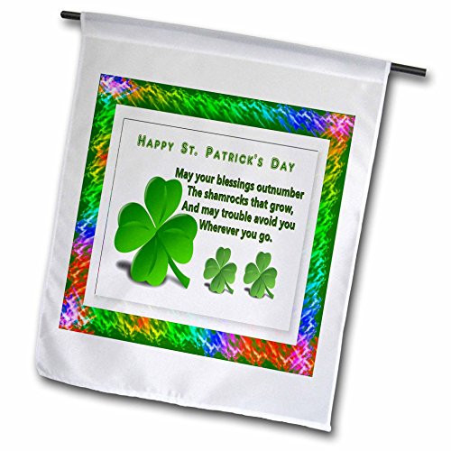 3dRose fl_11695_1 St. Patricks Day Garden Flag, 12 by 18-Inch