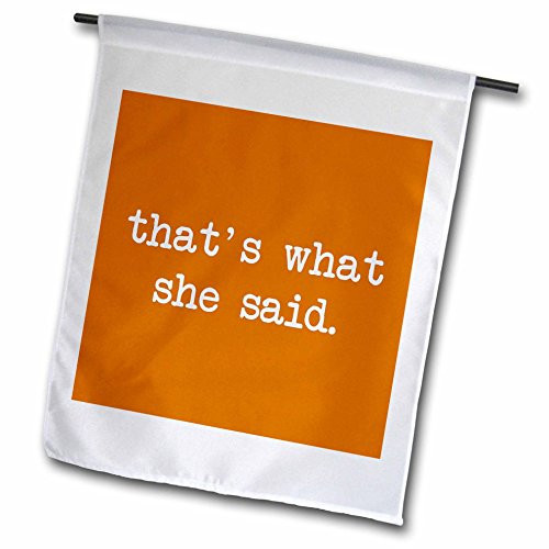3dRose fl_17080_1 That's What She Said Garden Flag, 12 by 18-Inch
