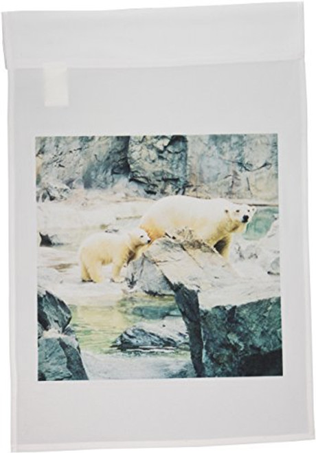 3dRose fl_17960_1 Polar Bear Mother and Cub Go for a Walk Garden Flag, 12 by 18-Inch