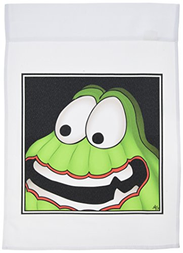 3dRose fl_27173_1 Monsters Feeling Froggy Framed Garden Flag, 12 by 18-Inch