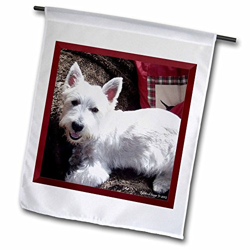 3dRose fl_39514_1 West Highland White Terrier Garden Flag, 12 by 18-Inch