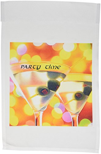 3dRose Fl_44751_1 2 Martinis with Colorful Background Garden Flag, 12 by 18-Inch