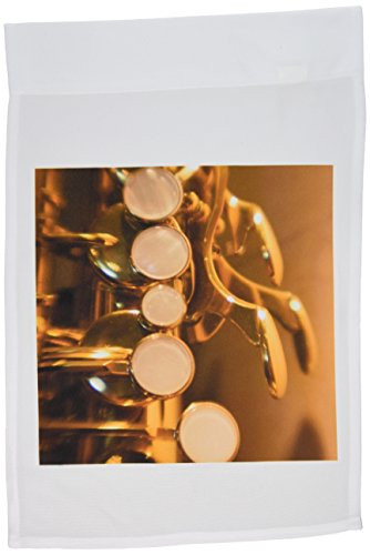 3dRose fl_84993_1 French Polynesia Saxophone Used in Band Music Oc13 Bja0067 Jayne's Gallery Garden Flag, 12 by 18-Inch
