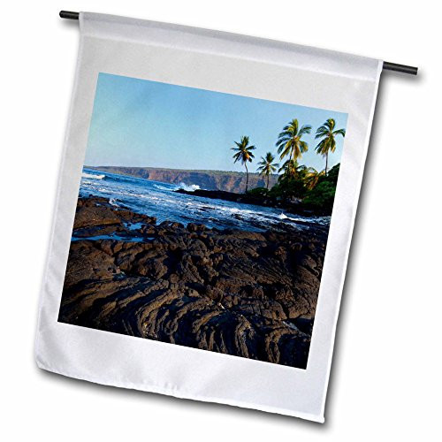 3dRose fl_89781_1 Keei Beach, Kealakekua, Hawaii-US12 DPB2131-Douglas Peebles Garden Flag, 12 by 18-Inch