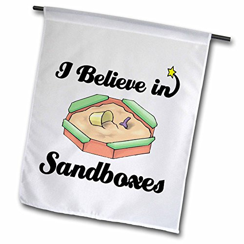 3dRose fl_105510_1 I Believe in Sandboxes Garden Flag, 12 by 18-Inch