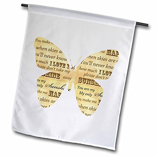 3dRose fl_110500_1 Garden Flag, 12 by 18-Inch, You are My Sunshine Inspirational Butterfly 3dRose fl_110500_1 Garden Flag, 12 by 18-Inch, You are My Sunshine Inspirational Butterfly