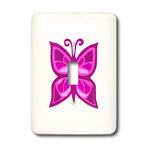 3dRose LLC lsp_13088_1 Pink Butterfly - Single Toggle Switch 3dRose LLC lsp_13088_1 Pink Butterfly - Single Toggle Switch