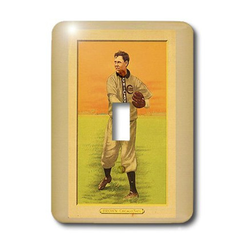 3dRose lsp_38941_1"Vintage Baseball Cub In Tan Frame" Single Toggle Switch 3dRose lsp_38941_1"Vintage Baseball Cub In Tan Frame" Single Toggle Switch
