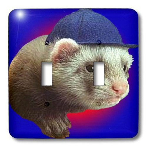 3dRose lsp_17287_2"Ferret Wearing Hat" Double Toggle Switch 3dRose lsp_17287_2"Ferret Wearing Hat" Double Toggle Switch