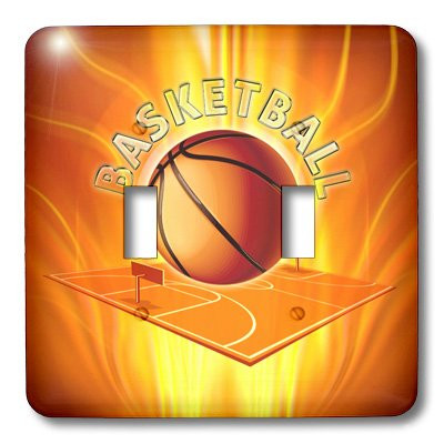 3dRose LLC lsp_21979_2 Basketball, Double Toggle Switch