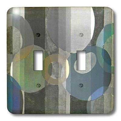 3dRose lsp_26035_2 Art Deco Silver Design Toggle Switch, Multi-Color
