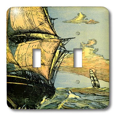 3dRose lsp_29063_2 Sailing Ships Toggle Switch Multi-Color