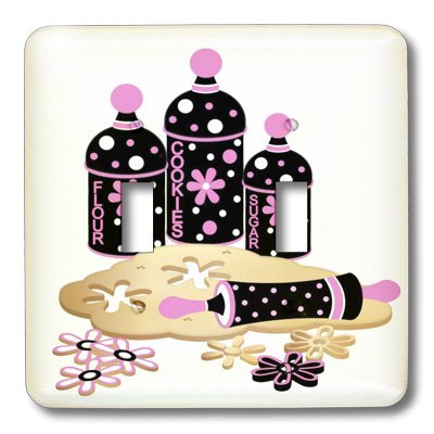 3dRose lsp_35898_2 Baking Cookies Double Toggle Switch