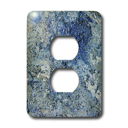 3dRose lsp_6459_6 Blue Glitter Abstract Painting 2 Plug Outlet Cover Multicolor