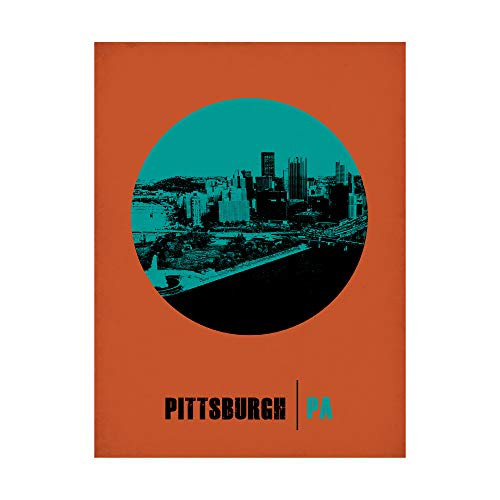 Trademark Fine Art Pittsburgh Circle Poster 1 by NAXART, 18x24, Multiple Colors