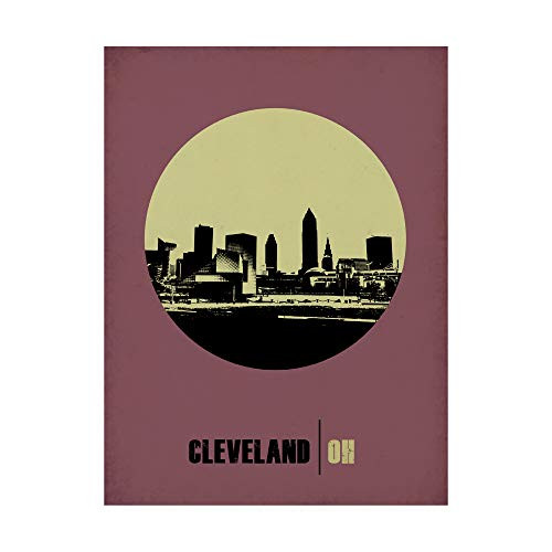 Trademark Fine Art Cleveland Circle Poster 1 by NAXART, 14x19, Multiple Colors