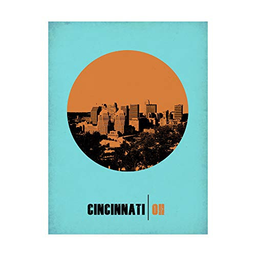 Trademark Fine Art Cincinnati Circle Poster 1 by NAXART, 18x24, Multiple Colors