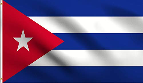 DMSE Cuba Cuban Flag 3X5 Ft Foot 100% Polyester 100D Flag UV Resistant (3'X5' Ft Foot) (3'X5' Ft Foot)