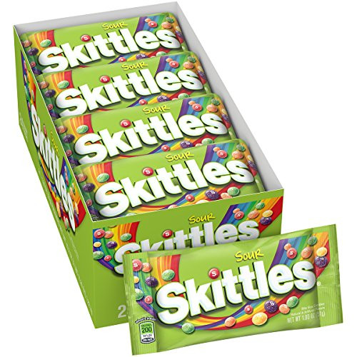 Skittles Sour Candy, 1.8 ounce (24 Single Packs)