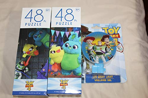 Toy Story 4 Rotary Shade LED Night Light Disney Pixar Buzz Lightyear Sheriff Woody Jessie The Cowgirl & Two 48 Piece Puzzles (10" x 9") Toy Story 4 Rotary Shade LED Night Light Disney Pixar Buzz Lightyear Sheriff Woody Jessie The Cowgirl & Two 48 Piece Puzzles (10" x 9")