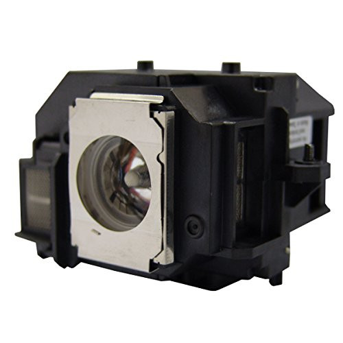 AuraBeam Front Projection Replacement Lamp Enclosure, Compatible for Epson ELPLP56 / V13H010L56. Lamp with Housing