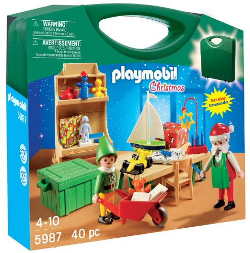 PLAYMOBIL Santa's Workshop Carrying Case Playset