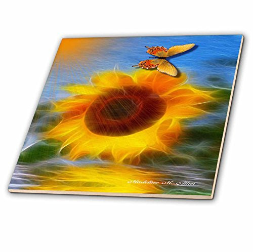 3dRose ct_9151_2 Sunflower-Ceramic Tile, 6-Inch