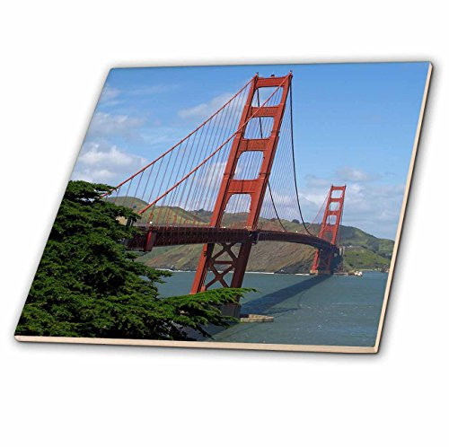 3dRose ct_21694_2 Golden Gate Bridge San Francisco Ceramic Tile, 6-Inch