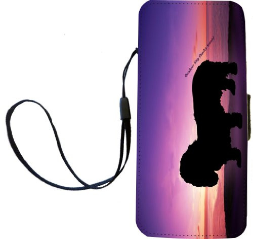 Rikki Knight Cavalier King Charles Spaniel Dog At Sunset Flip Wallet iPhoneCase with Magnetic Flap for iPhone 5/5s - Cavalier King Charles Spaniel Dog At Sunset
