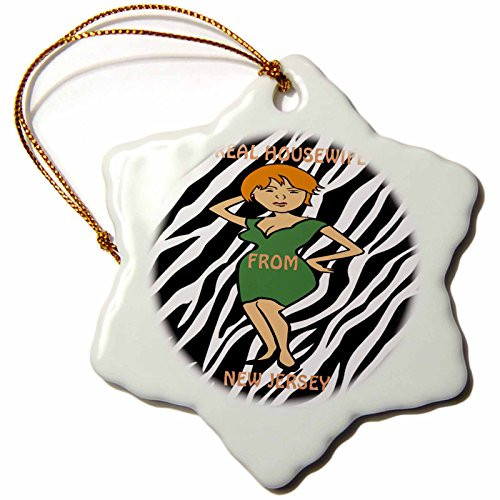 3dRose ORN_54148_1 Housewife from New Jersey Snowflake Ornament, Porcelain, 3-Inch 3dRose ORN_54148_1 Housewife from New Jersey Snowflake Ornament, Porcelain, 3-Inch