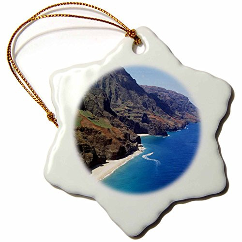 3dRose orn_89624_1 Napali Coast Kauai Hawaii Douglas Peebles Snowflake Decorative Hanging Ornament, Porcelain, 3-Inch 3dRose orn_89624_1 Napali Coast Kauai Hawaii Douglas Peebles Snowflake Decorative Hanging Ornament, Porcelain, 3-Inch