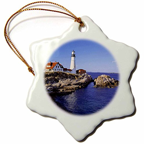 3dRose orn_90758_1 Maine, Portland Head Lighthouse US20 RER0011 Ric Ergenbright Snowflake Porcelain Ornament, 3-Inch 3dRose orn_90758_1 Maine, Portland Head Lighthouse US20 RER0011 Ric Ergenbright Snowflake Porcelain Ornament, 3-Inch