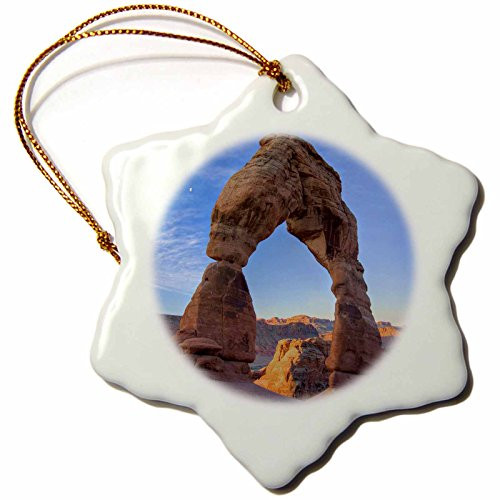 3dRose ORN_94731_1 Utah, Arches NP, Delicate Arch at Sunrise-US45 DSV0005-David Svilar-Snowflake Ornament, Porcelain, 3-Inch 3dRose ORN_94731_1 Utah, Arches NP, Delicate Arch at Sunrise-US45 DSV0005-David Svilar-Snowflake Ornament, Porcelain, 3-Inch